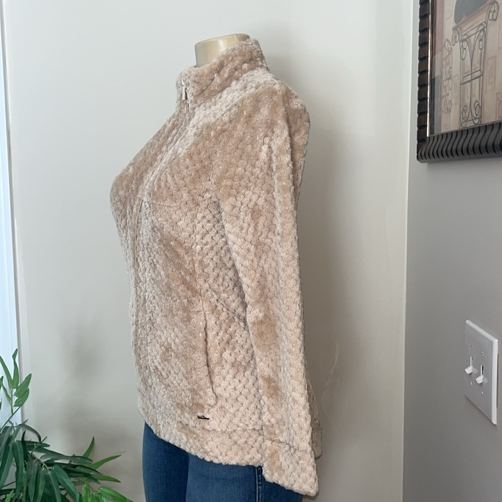 Small Womens Calvin Klein Zip-Up Fleece Dressier Jacket - Picture 5 of 11
